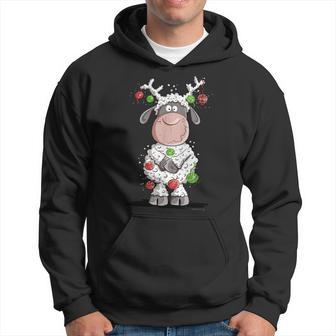 Weihnachtlicheschaf Cartoon Rentier Weihnachten Fun Kapuzenpullover - Geschenkecke