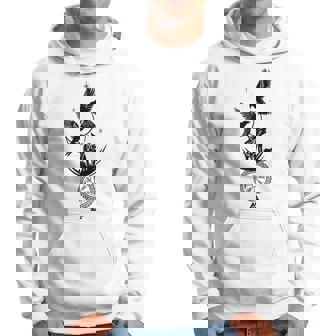 Les Animaux D'odin Loup Avec La Lune Et Les Corbeaux Hugin Sweat à capuche - Cadeauxyz