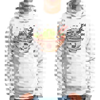 Lindo Rana Comiendo En Ramen Tazón De Fideos Japoneses Traje Amante Sudadera - Regaloses