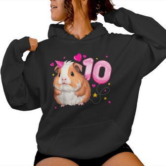 10 Geburtstag Mädchen 10 Jahre Meerschweinchen Kapuzenpullover für Damen - Geschenkecke
