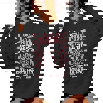 11Th Birthday Bruh Pink Checkered Trendy Birthday Girl Women Hoodie - Monsterry