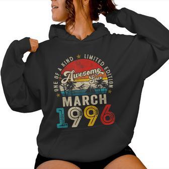 30 Year Old Awesome Since March 1996 30Th Birthday Women Women Hoodie - Thegiftio UK