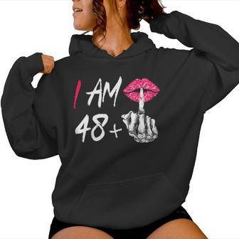 I Am 48 Plus 1 Middle Finger For A 49Th Birthday For Women Women Hoodie - Thegiftio UK