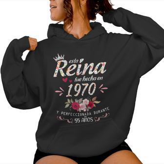 55 Años Cumpleaños Hecha En 1970 55 Cumpleaños Regalo Sudadera con capucha para mujer - Regaloses