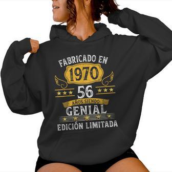 56 Años Cumpleaños Hombres Es Fabricado En 1970 Sudadera con capucha para mujer - Regaloses