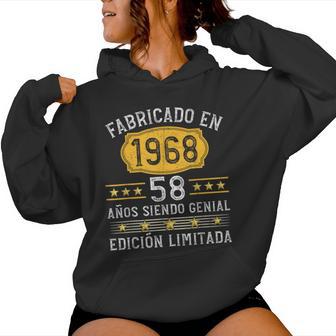 58 Años Cumpleaños Hombre Fabricado En 1968 Sudadera con capucha para mujer - Regaloses