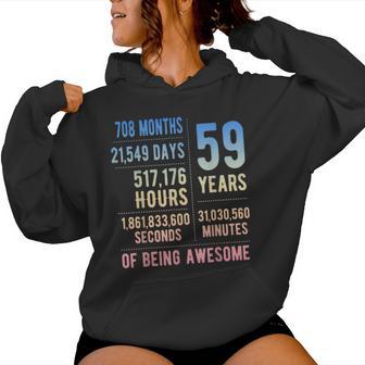 59歳の誕生日 男性 女性 面白い 59歳 レディースパーカー - Kawaiitshirt