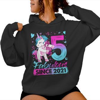 5Th Birthday Girl 5 Year Old 5 Birthday Girl Women Hoodie - Seseable
