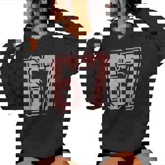 6 7 Number 67 Baseball Meme For Women Women Hoodie - Thegiftio