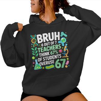 6 Out Of 7 Teachers Think 67 Of Students Overuse 67 Science Women Hoodie - Thegiftio UK