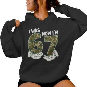 I Was 6 Now I'm 7 Camo Birthday Six Seven Meme Boy Girl Women Hoodie | Mazezy