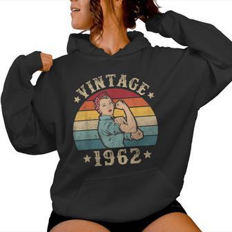 63 Años Cumpleaños 63Intage 1962 Es Nacidas 1962 Sudadera con capucha para mujer - Regaloses