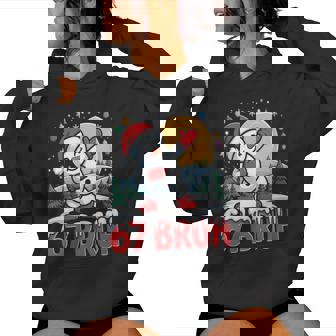 67 Bruh Dabbing Snowman Santa Hat Winter Holiday Women Hoodie - Monsterry