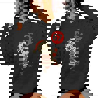 67 Christmas Vintage Six Seven 6 7 Santa Claus Women Hoodie - Thegiftio