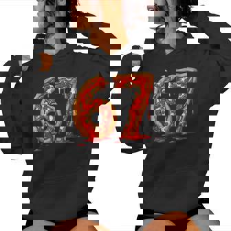 67 Pizza Meme Six Seven Meme Slang Humor Men Women Women's Hoodie | Mazezy