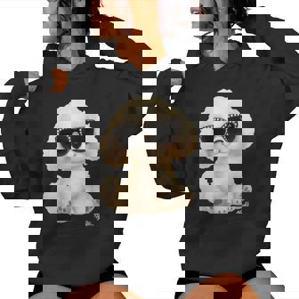 Adorable Dog With Sunglasses Women's Hoodie | Mazezy