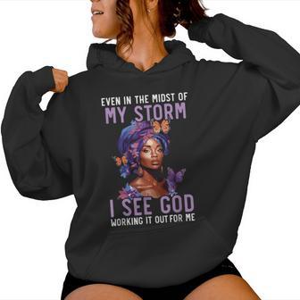 African Christian Afro American Black Pride Christianity Women Hoodie - Thegiftio UK