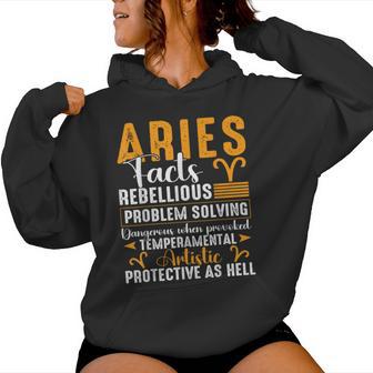 Aries Zodiac Facts Aries March April Birthday Women Hoodie - Monsterry