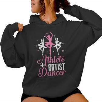 Artista Atleta Igual Bailarina Ballet Bailarina Danza Gráfico In Mangas Sudadera con capucha para mujer - Regaloses