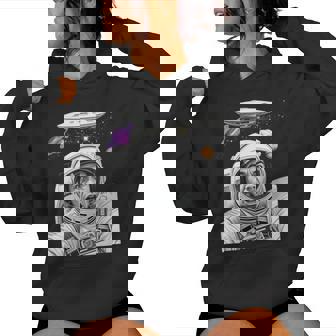 Astronaut Shocked By Ufo – Space Adventure Idea Women Hoodie - Thegiftio