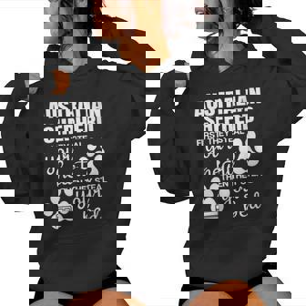 Australian Shepherd Quote Dog Paw Print Women's Hoodie | Mazezy