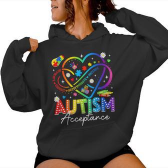 Autism Awareness Acceptance Heart Infinity Symbol Women Women Hoodie | Seseable UK