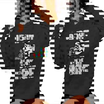 Autism His Fight Is My Fight Asd Awareness Dad Mom Women Women Hoodie - Thegiftio