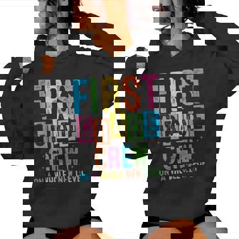 Back To School First Grade Crew On A Whole New Level Women Hoodie | Mazezy