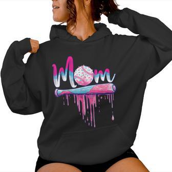 Baseball Mom Ice Cream Drip Mother's Day Baseball Mama Women Hoodie - Thegiftio UK