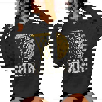 Basketball Mom Game Day Basketball Season Mama Girl Gold Women Hoodie - Monsterry