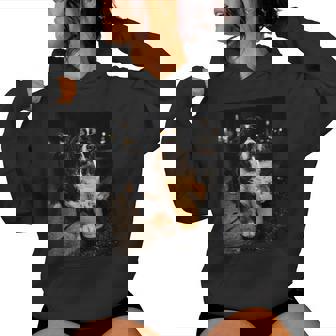 Bernese Mountain Drinking Iced Coffee Lover Humor Meme Women Hoodie - Thegiftio