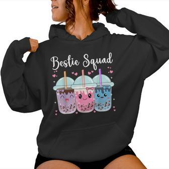 Bestie Squad Bubble Tea Cute Kawaii Friends Lovers Bff Girls Women Hoodie - Thegiftio
