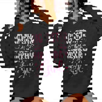 Big Sister Of The Birthday Girl Matching Pink Coquette Bow Women Hoodie - Monsterry