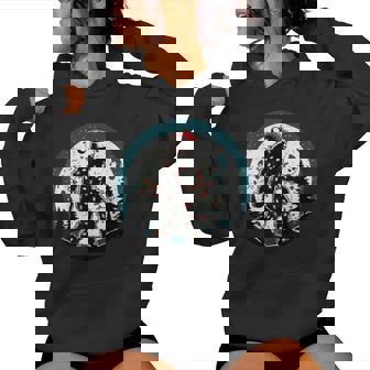 Bigfoot Santa Christmas Lights Moon Xmas Sasquatch Women Women Hoodie | Seseable CA