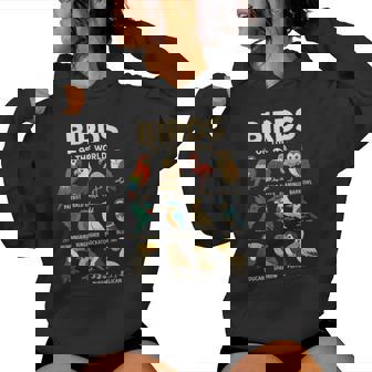 Birds Of The World Shirt Cute Bird Species Animal Biology Women's Hoodie | Mazezy