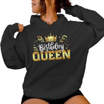 Birthday Queen Crown Birthday Outfit Birthday Queen Women Hoodie - Thegiftio UK