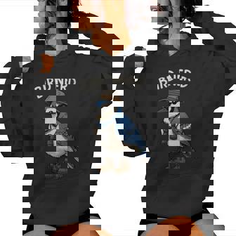 Blue Jay Birder Explorer Birdwatching Nature Women's Hoodie | Mazezy