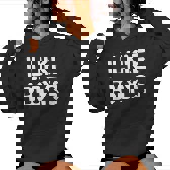 I Like Boys Jokes Sarcastic Women Hoodie | Mazezy