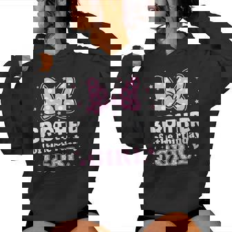 Brother Of The Birthday Girl Cute Pink Bow Family Matching Women Hoodie - Thegiftio