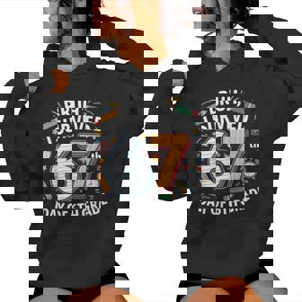 Bruh I Survived 67th Day Of 6th Grade 67 Meme Kid Boys Girls Women's Hoodie | Mazezy