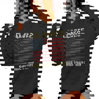 CALABRESE Last Name Surname American Flag Family Women Kids Men Women's Hoodie | Mazezy