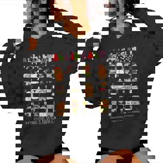 All Is Calm Kindergarten Teacher Christmas Teach Merry Xmas Women Hoodie | Mazezy