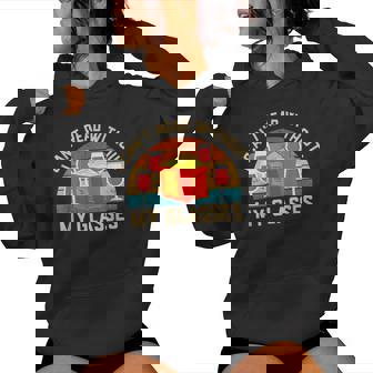 I Can't Read Without My Glasses Passover 4 Cups Wine Haggada Women Hoodie | Seseable FR