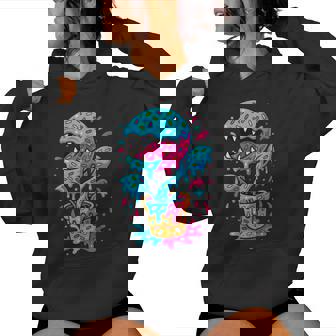 Carnivorous Plant Venus Fly Trap Blue Pink Drip Women's Hoodie | Mazezy