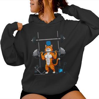 Cat Deadlift Weightlifting Men Women Women's Hoodie | Mazezy