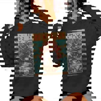 Cat Eating Ramen For Men Women Teens Girls Kawaii Anime Women's Hoodie | Mazezy