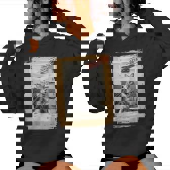 Cat Selfie UFO Alien Surprised Cat Meme Men Women Kid Women's Hoodie | Mazezy