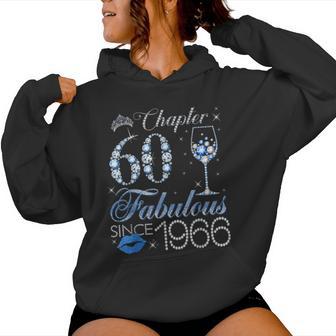 Chapter 60 60Th Birthday Crown Wine Glass Denim And Diamonds Women Hoodie | Mazezy