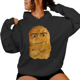 Chicken Nugget Man Face Cowboy Meme Women Hoodie - Monsterry