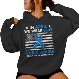 Child Abuse Prevention Flag Child Abuse Awareness Women Women Hoodie - Thegiftio UK